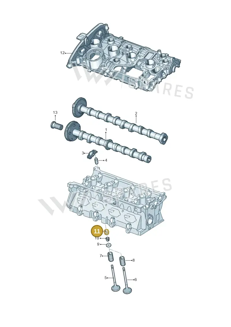 06K109675B — Volkswagen Tiguan 2.0 4Motion (2017-2024) diagram 691109050, position 11