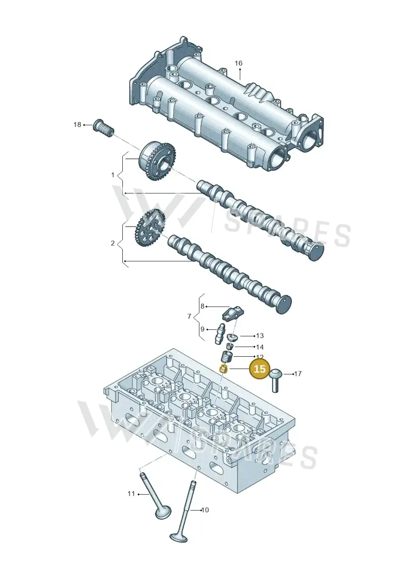 06K109675 — Volkswagen Tiguan 2.0 4Motion (2017-2024) diagram 798109030, position 15