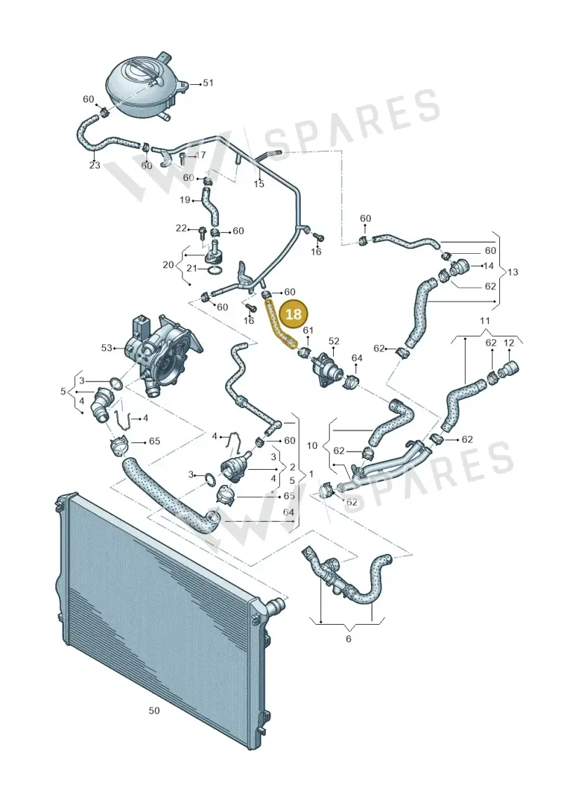 06K121049 — Volkswagen Beetle (2016-2019) diagram 691121430, position 18