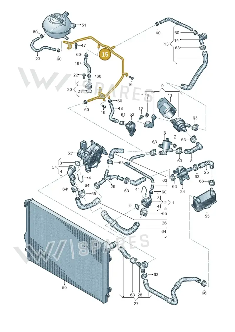 06K121075BB — Volkswagen POLO HATCH         "ZA"06> (2005-) diagram 746121550, position 15