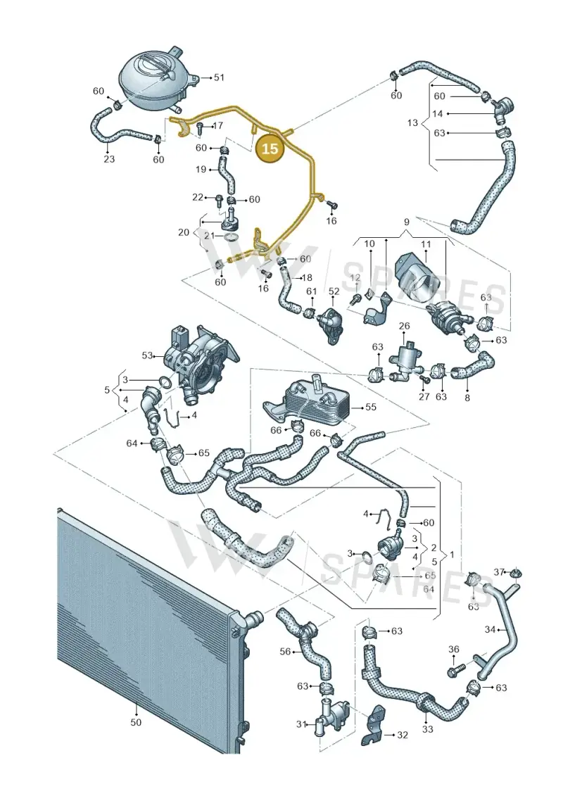 06K121075BB — Volkswagen POLO HATCH         "ZA"06> (2005-) diagram 781121600, position 15