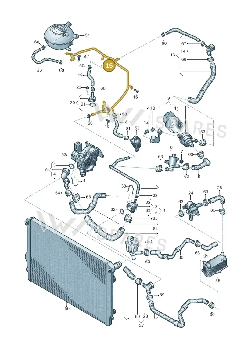 06K121075BB — Volkswagen Jetta 1.4 (2017-2024) diagram 891121080, position 15