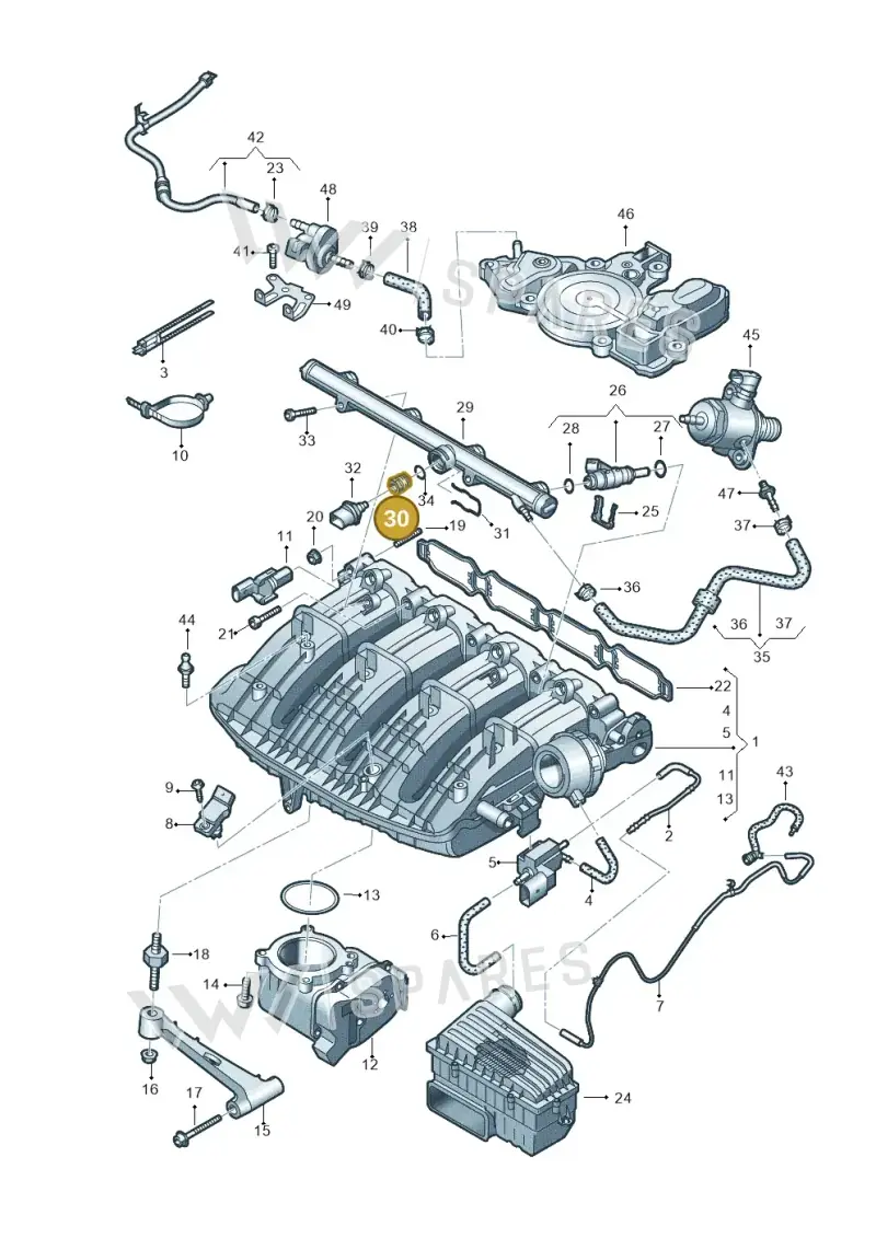 06K127813 — Volkswagen Sharan BlueMotion (2015-2022) diagram 773133300, position 30