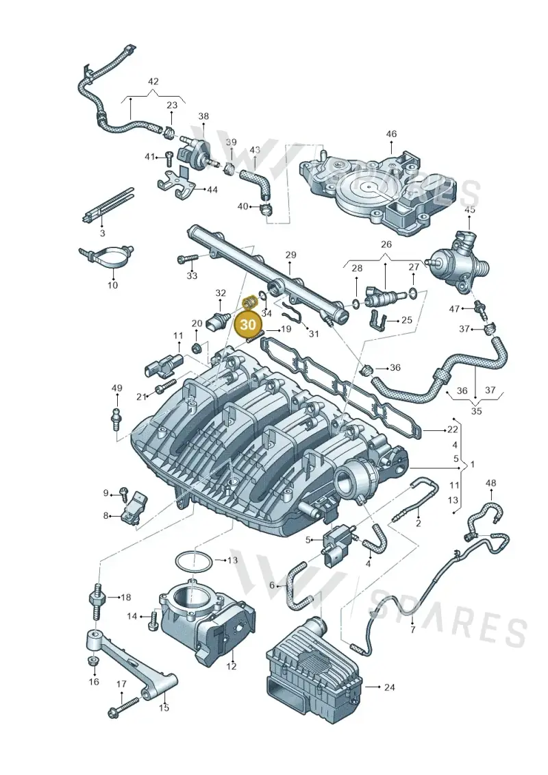 06K127813G — Volkswagen Jetta 1.4 (2017-2024) diagram 746133100, position 30
