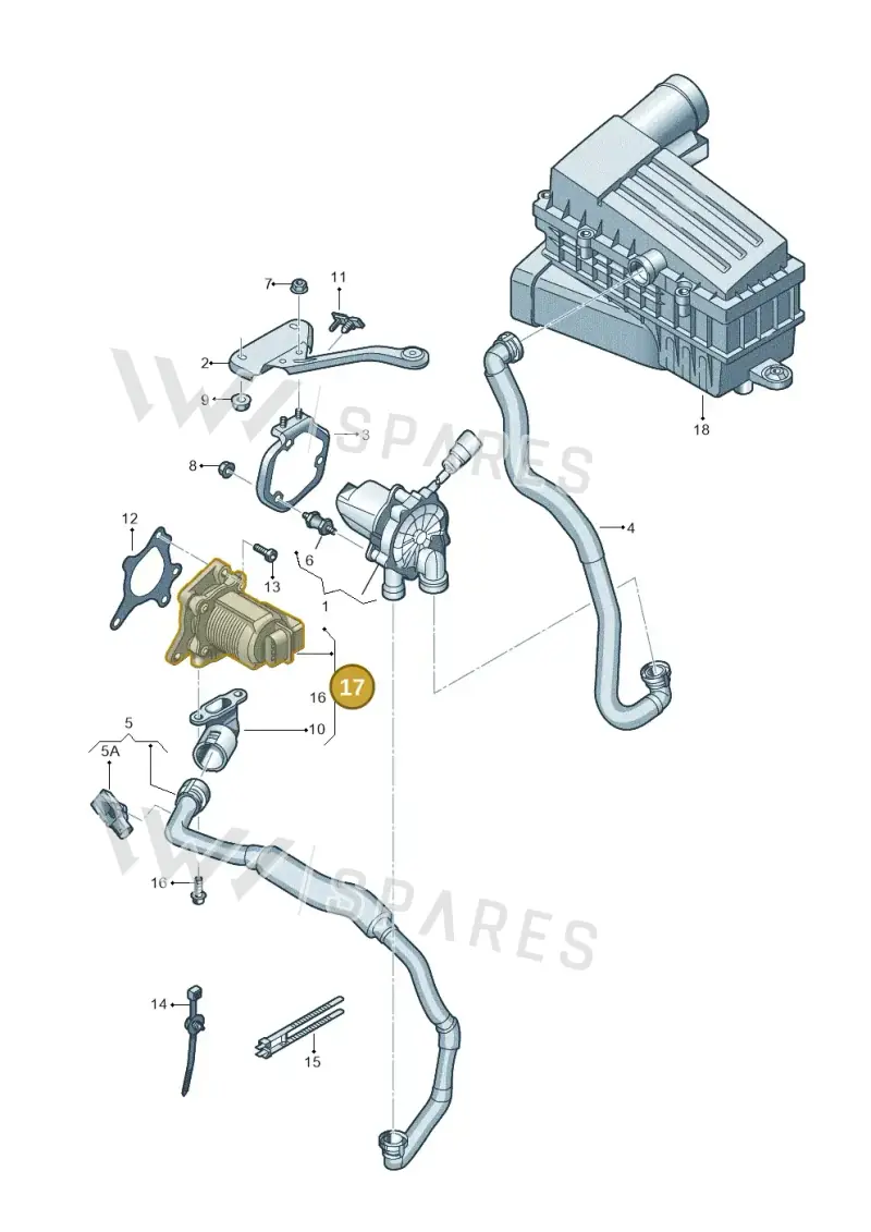 06K131097AB — Volkswagen New Passat (2015-2022) diagram 691131000, position 17