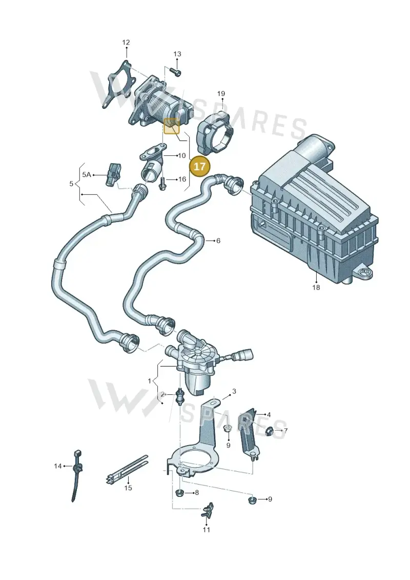 06K131097L — Volkswagen Golf 1.4 BlueMotion (2014-2017) diagram 781131000, position 17