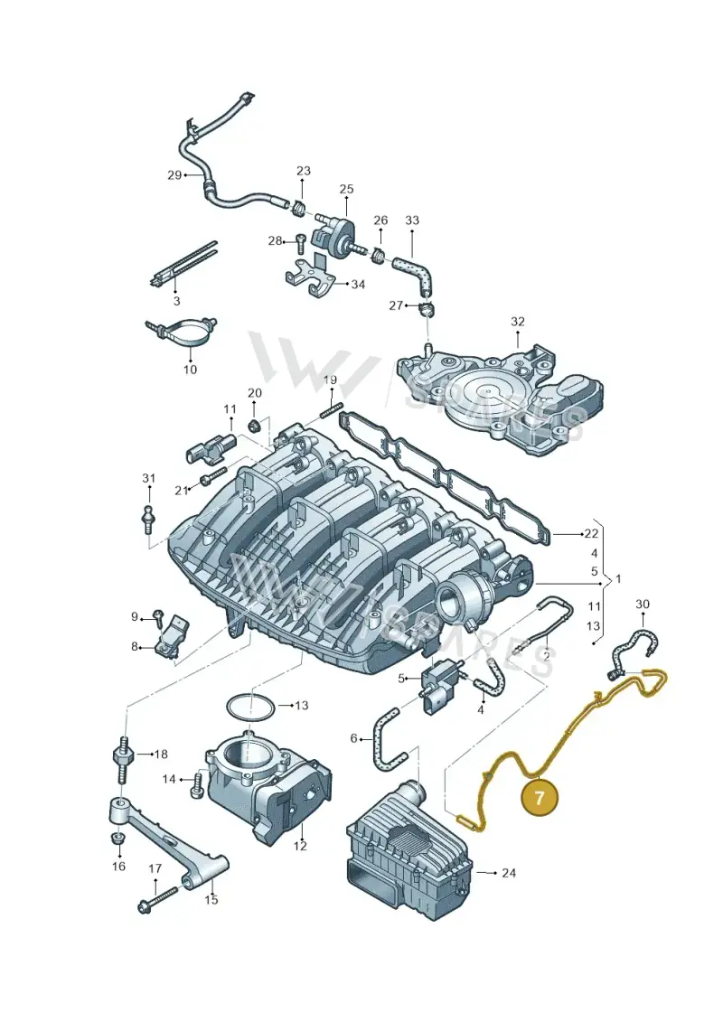 06K133241Q — Volkswagen T-Roc BlueMotion (2017-2024) diagram 796133100, position 7