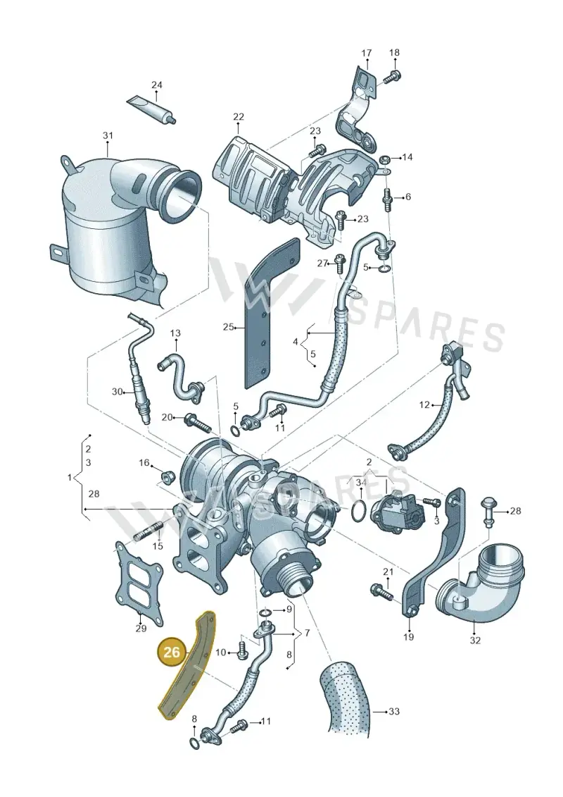 06K133833AP — Volkswagen Tiguan 2.0 4Motion (2016-2024) diagram 746145500, position 26