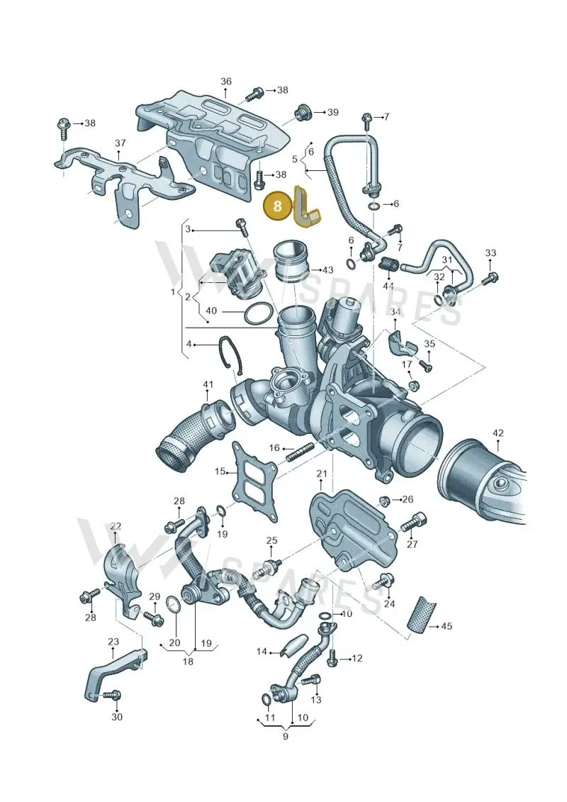 06K133833BA — Volkswagen Beetle (2016-2019) diagram 786145530, position 8