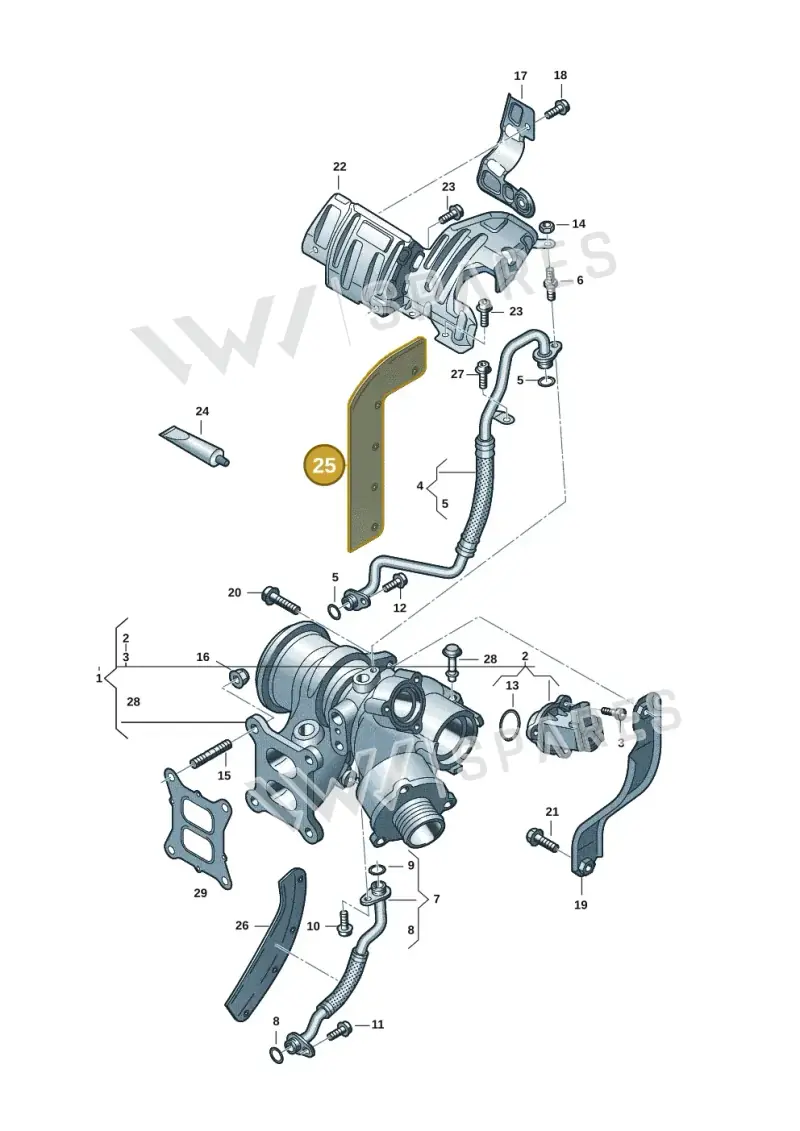 06K133833BL — Volkswagen Tiguan 2.0 (2023-) diagram 3cm145300, position 25