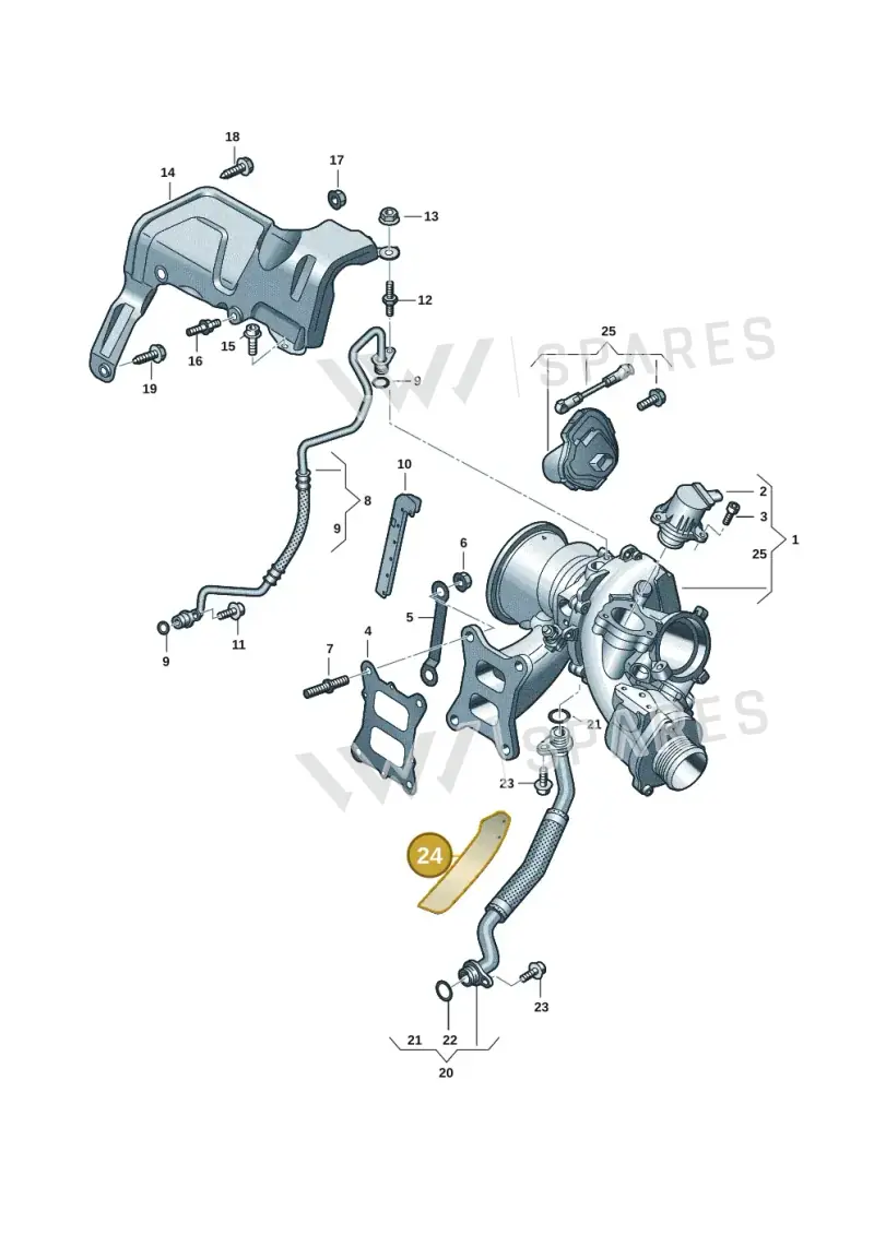 06K133833CA — Volkswagen Passat estate (2023-) diagram 884145251, position 24