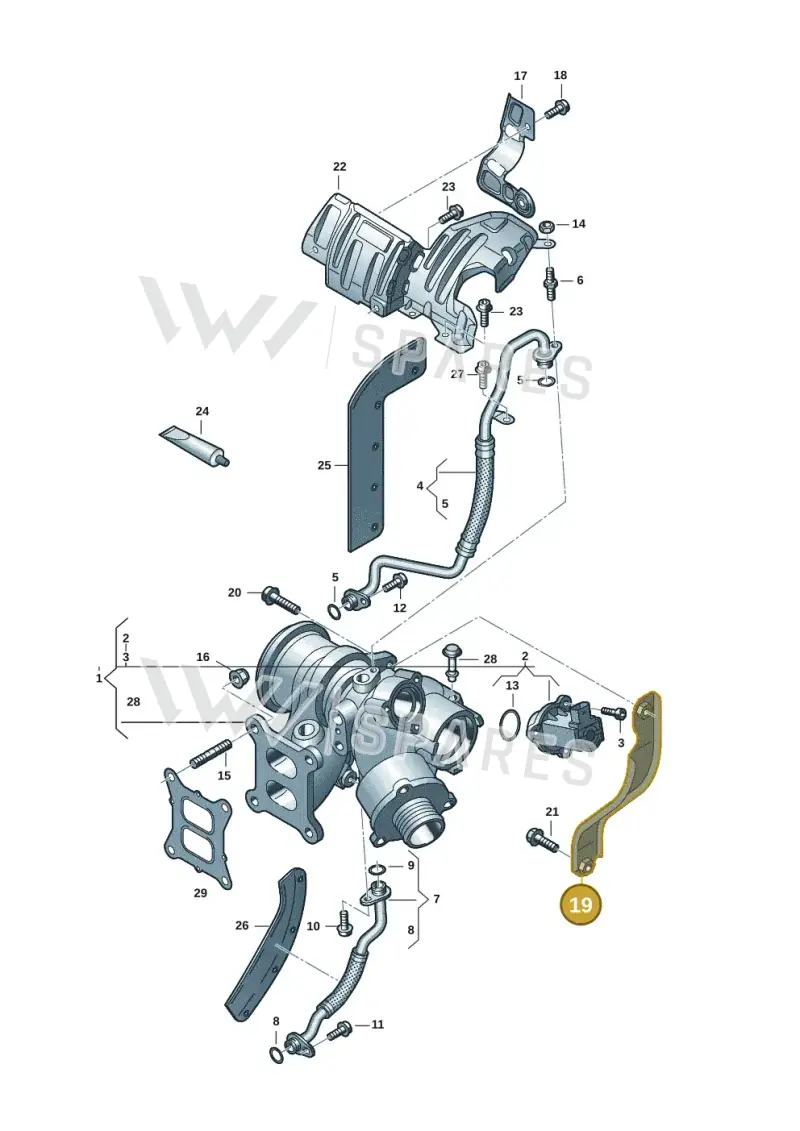 06K145536A — Volkswagen Tiguan 2.0 (2023-) diagram 3cm145300, position 19