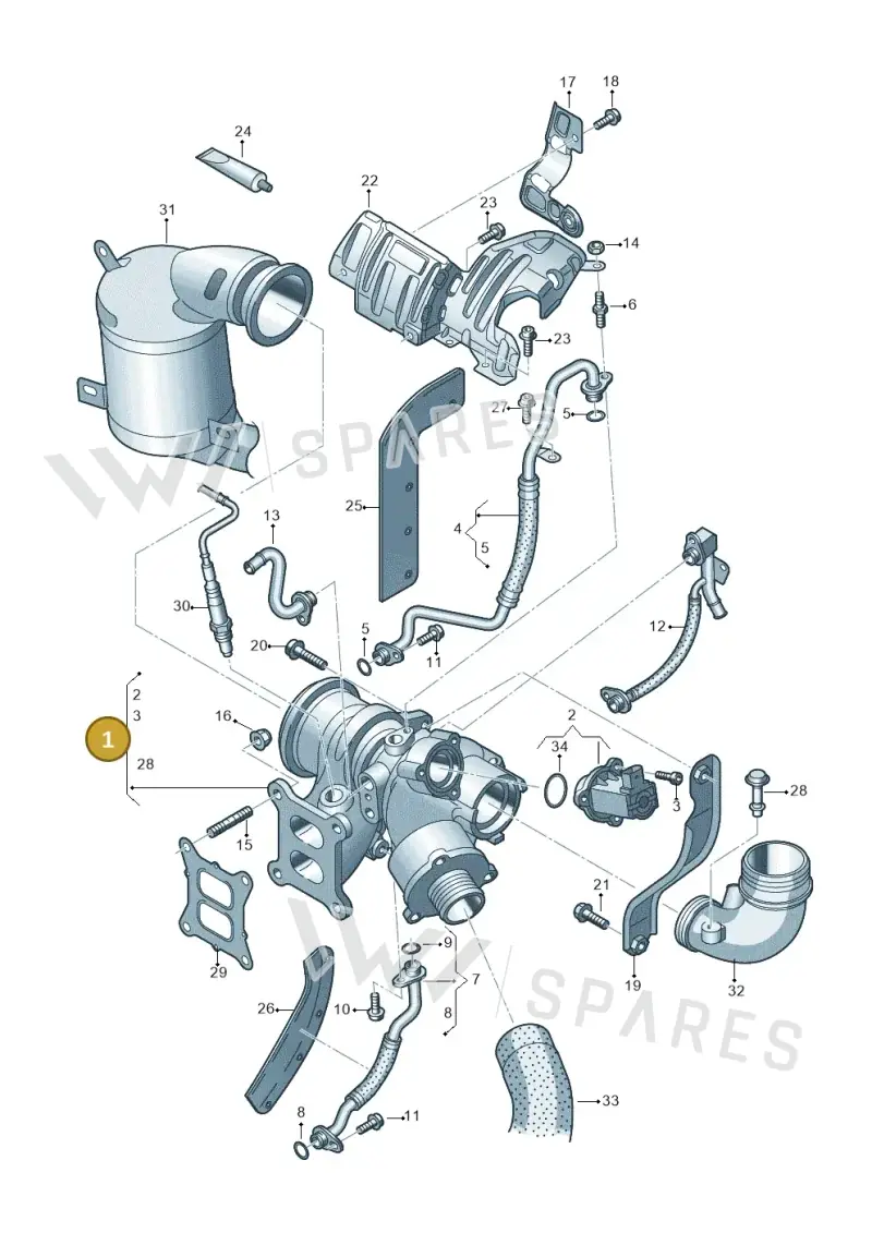06K145721Q — Volkswagen Golf 2.0 (2016-2020) diagram 746145500, position 1