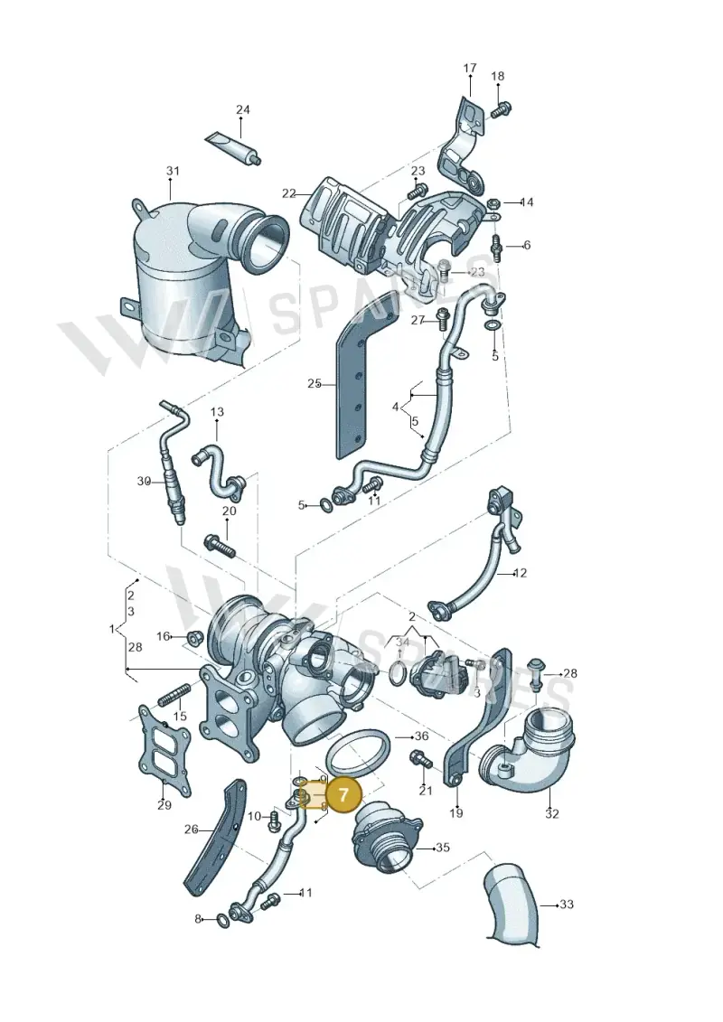 06K145735T — Volkswagen Golf 1.4 BlueMotion (2014-2017) diagram 496145520, position 7