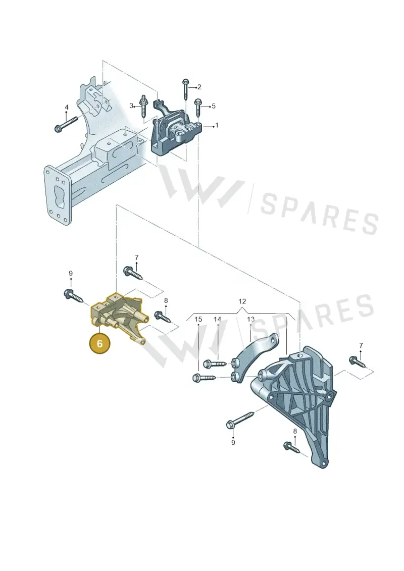 06K199207A — Volkswagen Tiguan 2.0 4Motion (2017-2024) diagram 833199110, position 6