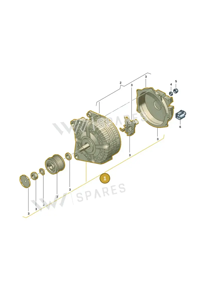 06K903026L — Skoda Octavia (2019-2022) diagram 5h0903000, position 1