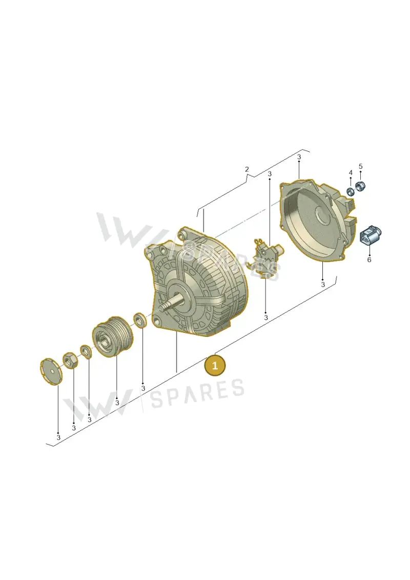 06K903026L — Volkswagen Golf (2019-2025) diagram 5h0903000, position 1