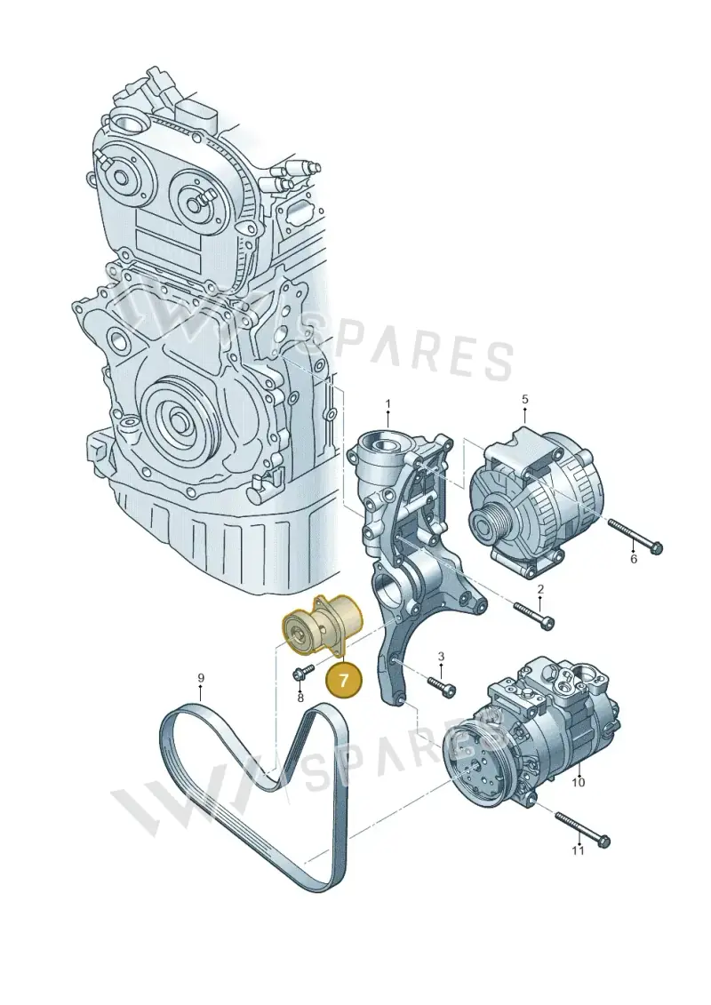 06K903133AG — Volkswagen Tiguan (2017-) diagram 746903600, position 7