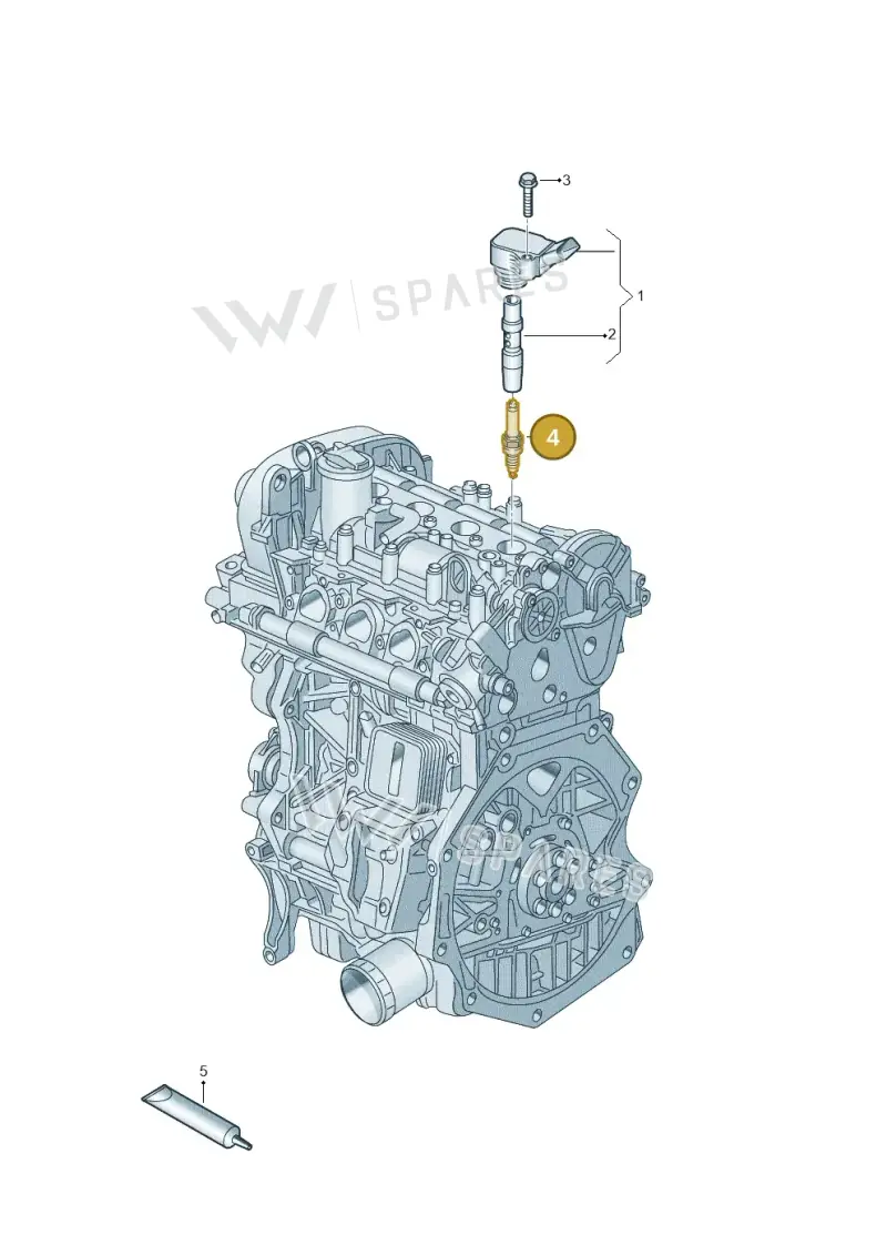 06K905601D — Volkswagen Tiguan 2.0 4Motion (2017-2024) diagram 827905000, position 4