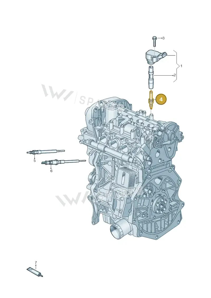 06K905601D — Volkswagen Tiguan 2.0 4Motion (2017-2024) diagram 746000010, position 4