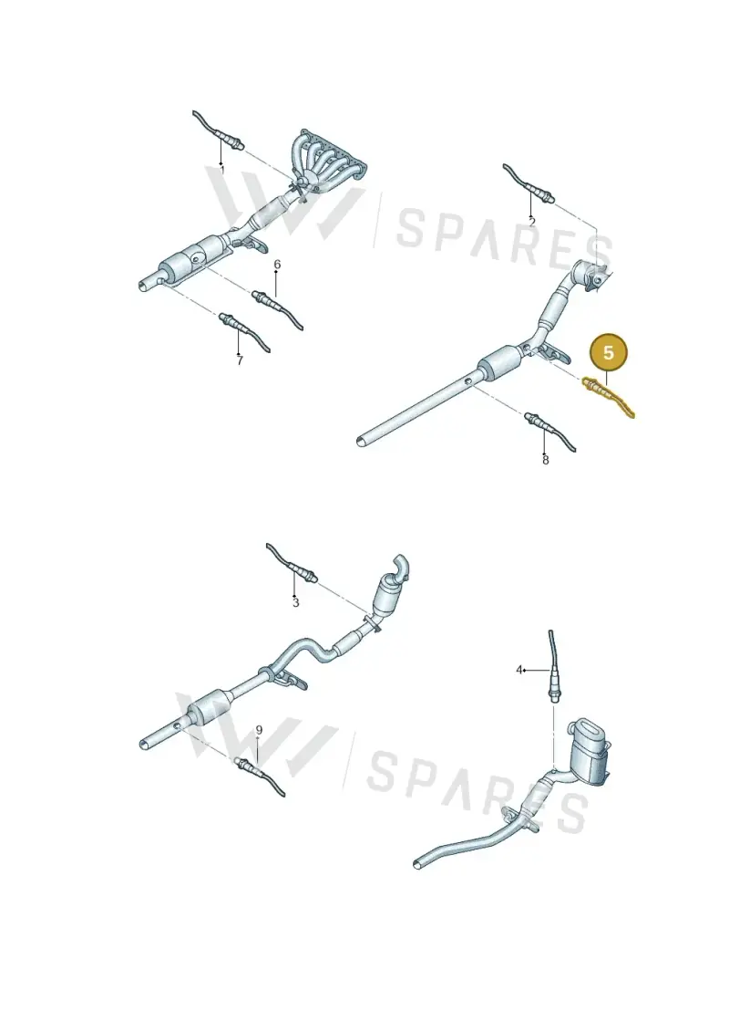 06K906262P — Volkswagen Jetta (2014-2017) diagram 789906100, position 5