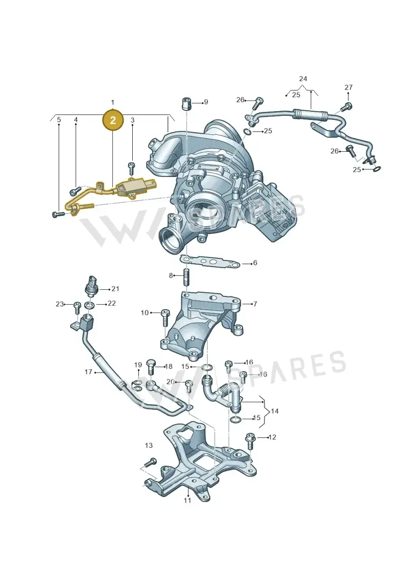 06K906341F — Volkswagen Touareg (2017-2023) diagram 439145550, position 2