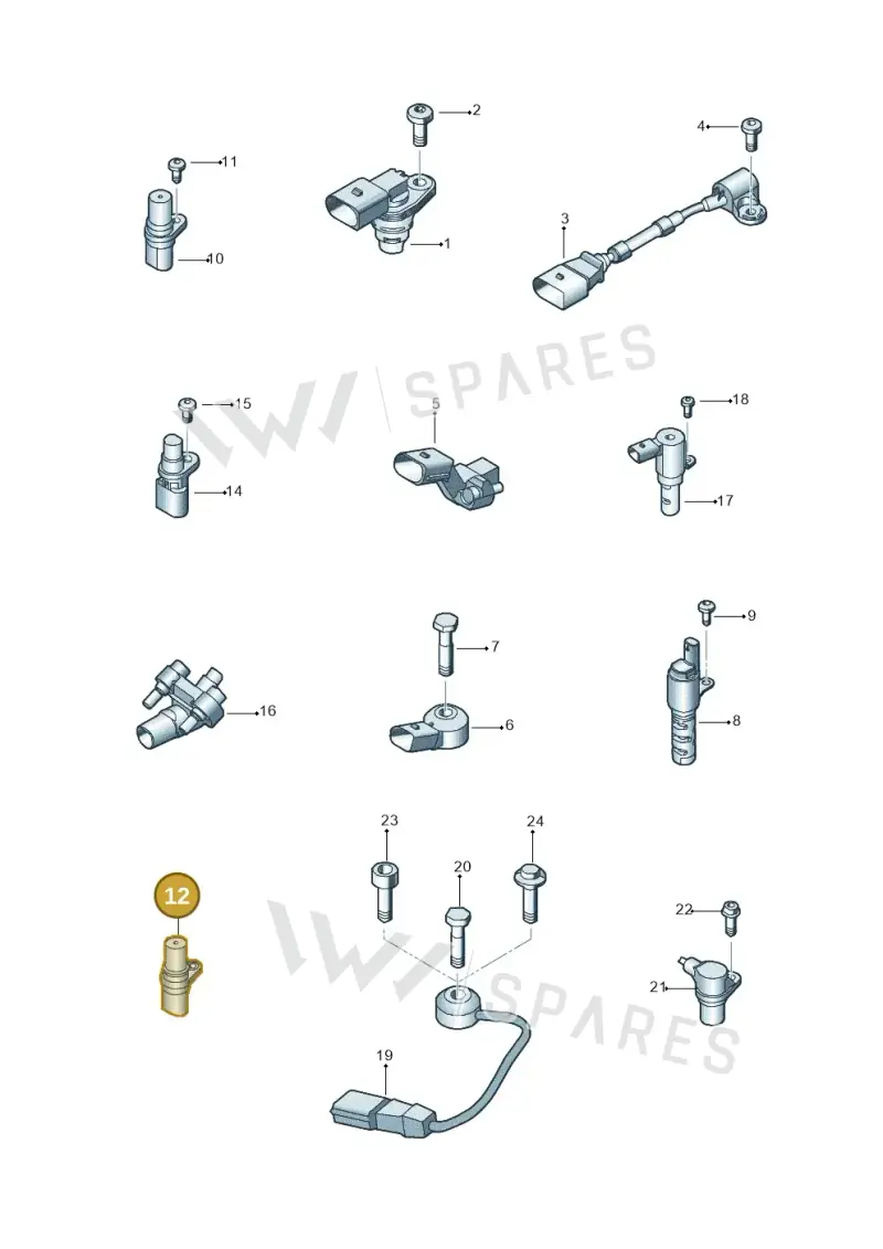 06K906433 — Volkswagen Jetta (2010-2014) diagram 692906300, position 12