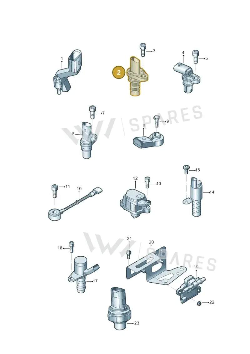 06K906433B — Volkswagen Tiguan 2.0 4Motion (2017-2024) diagram 833906030, position 2