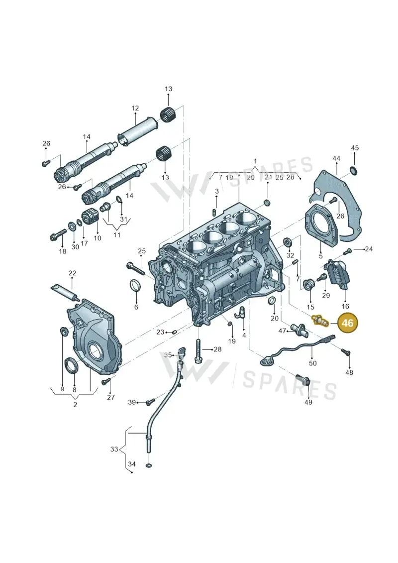 06K919081B — Volkswagen Beetle (2016-2019) diagram 789103007, position 46