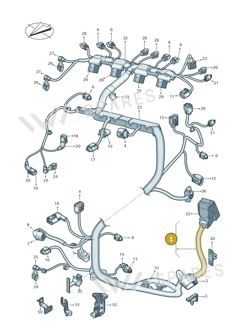 06K972627CF — Volkswagen Touran 2,0 BlueMotion (2015-2024) diagram 793971110, position 1