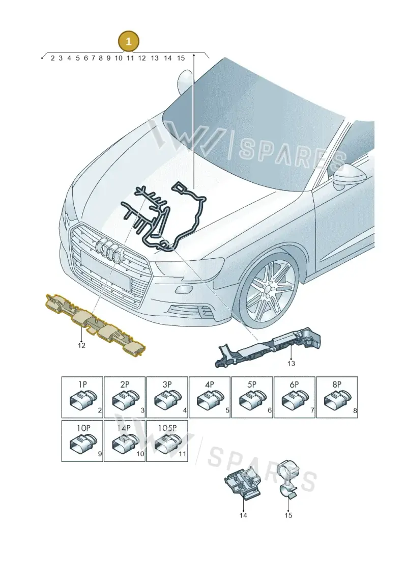 06K972627FK — Audi A3 Sportback (2016-2020) diagram 890971460, position 1