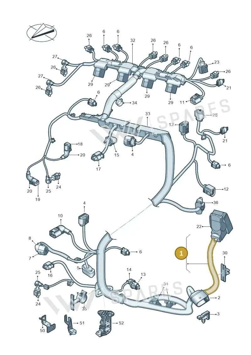 06K972627FT — Volkswagen Tiguan 2.0 4Motion (2016-2024) diagram 793971110, position 1