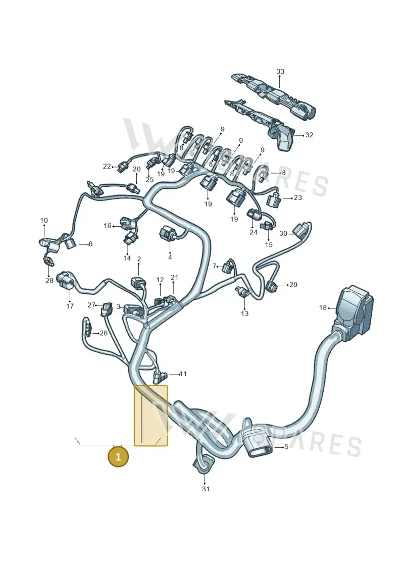 06K972627FT — Volkswagen Tiguan 2.0 4Motion (2017-2024) diagram 833971050, position 1