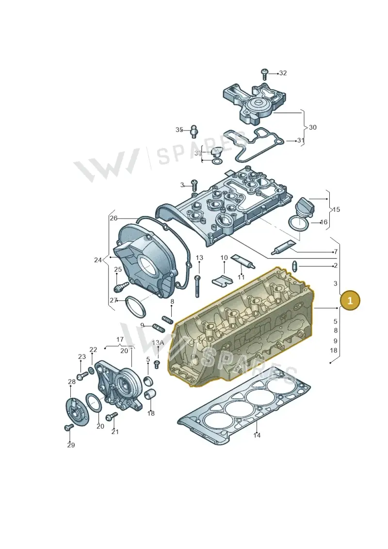 06L103064BB — Volkswagen Tiguan 2.0 4Motion (2017-2024) diagram 789103042, position 1