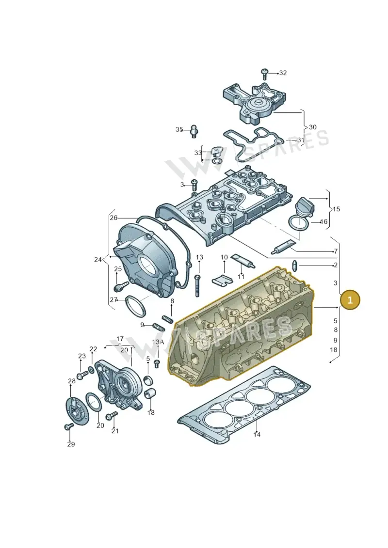 06L103064 — Volkswagen Beetle (2016-2019) diagram 789103042, position 1