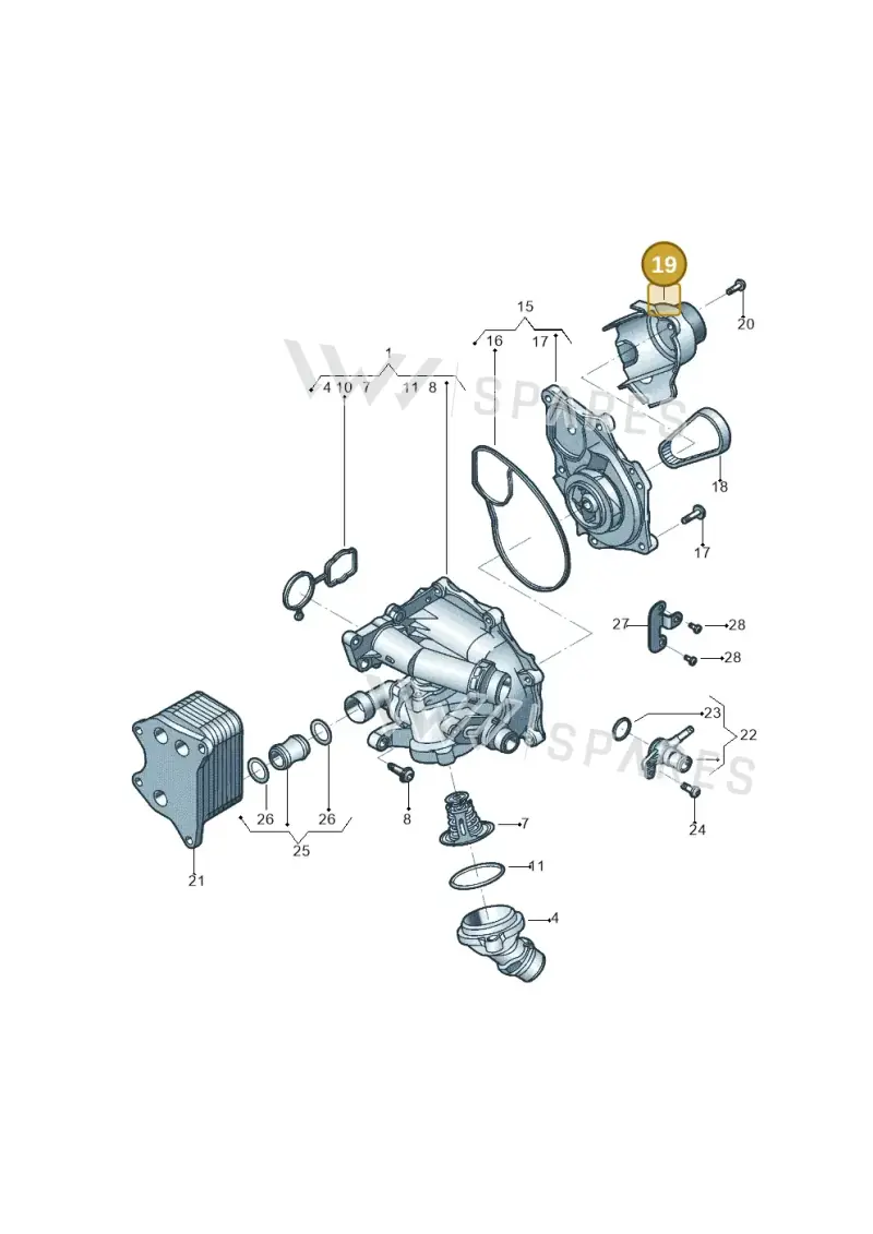06L109121B — Volkswagen Tiguan 2.0 4Motion (2017-2024) diagram 692121010, position 19
