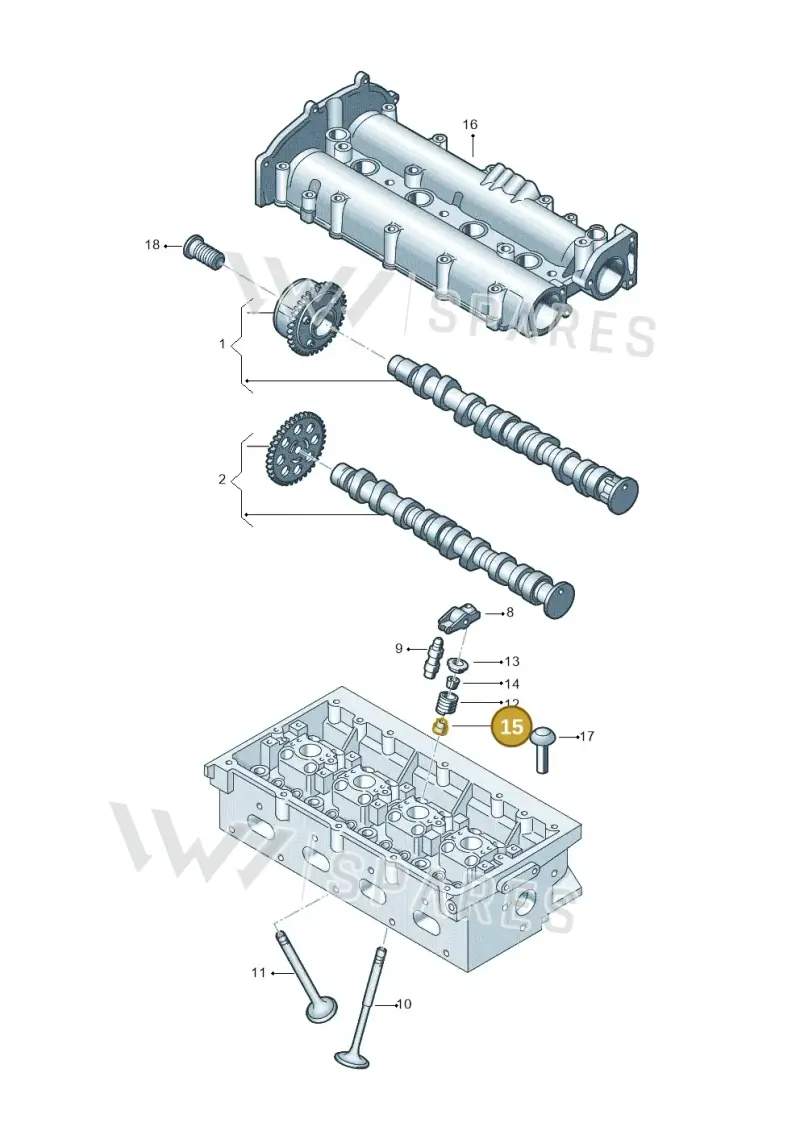 06L109675 — Volkswagen Touran 2,0 BlueMotion (2015-2024) diagram 670109030, position 15