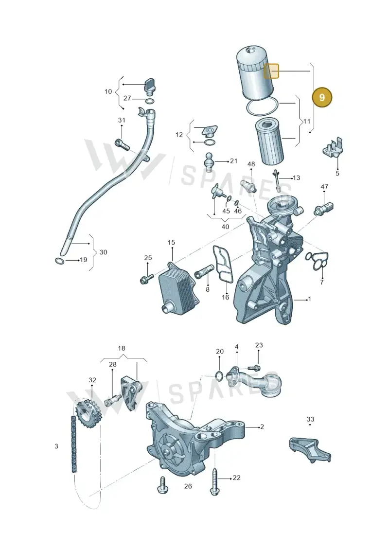 06L115401Q — Volkswagen Tiguan (2024-) diagram 809115200, position 9
