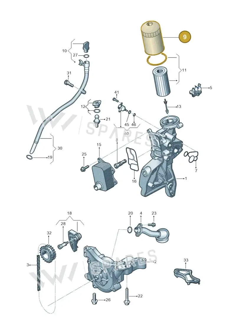 06L115408D — Volkswagen Golf 1.6 (2015-2019) diagram 867115300, position 9