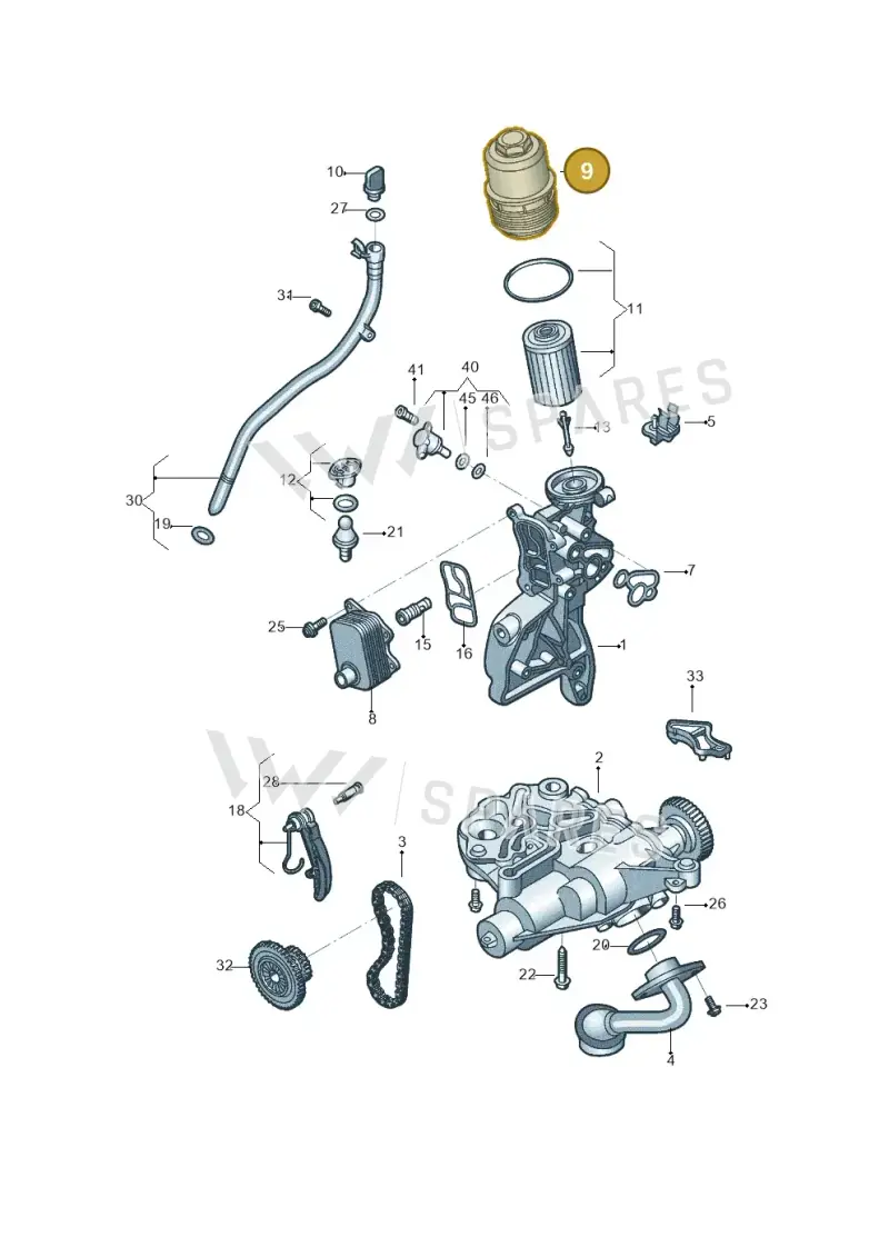 06L115408D — Volkswagen Tiguan 2.0 4Motion (2017-2024) diagram 496115150, position 9