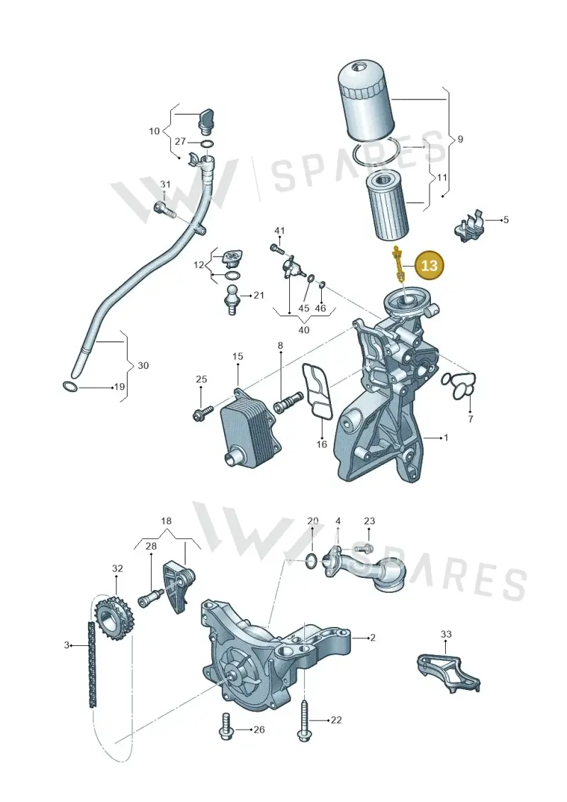 06L115678AD — Volkswagen Tayron (2018-) diagram 725115050, position 13