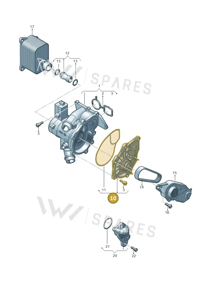 06L121012M — Volkswagen Tiguan 2.0 4Motion (2017-2024) diagram 724121030, position 10