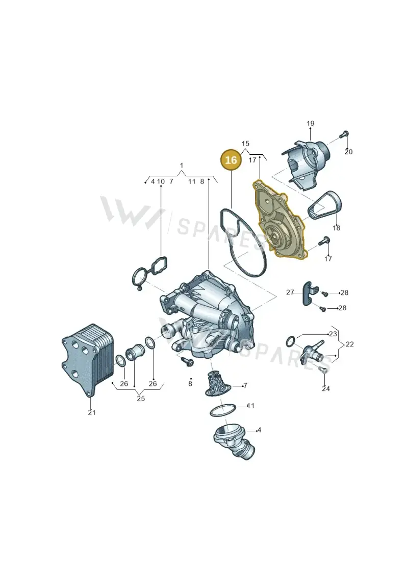 06L121043F — Volkswagen Tiguan 2.0 4Motion (2017-2024) diagram 692121010, position 16