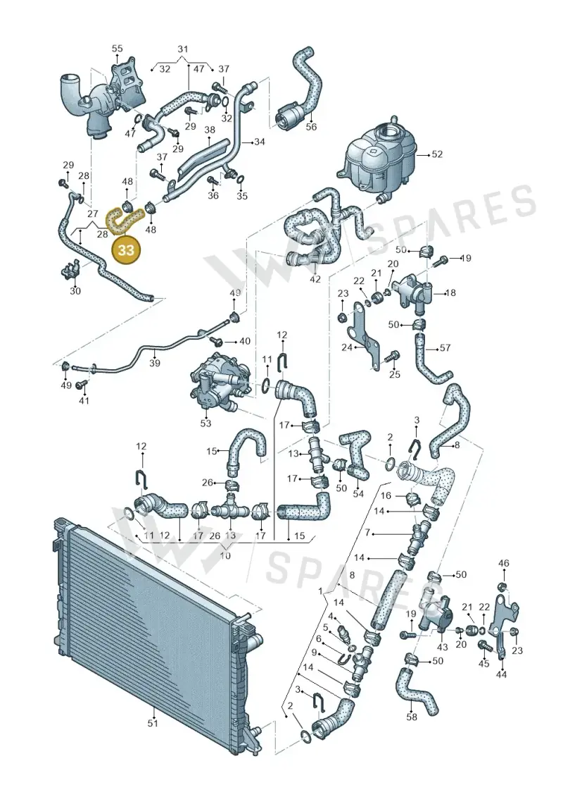 06L121051C — Volkswagen Touareg (2017-2023) diagram 439121210, position 33