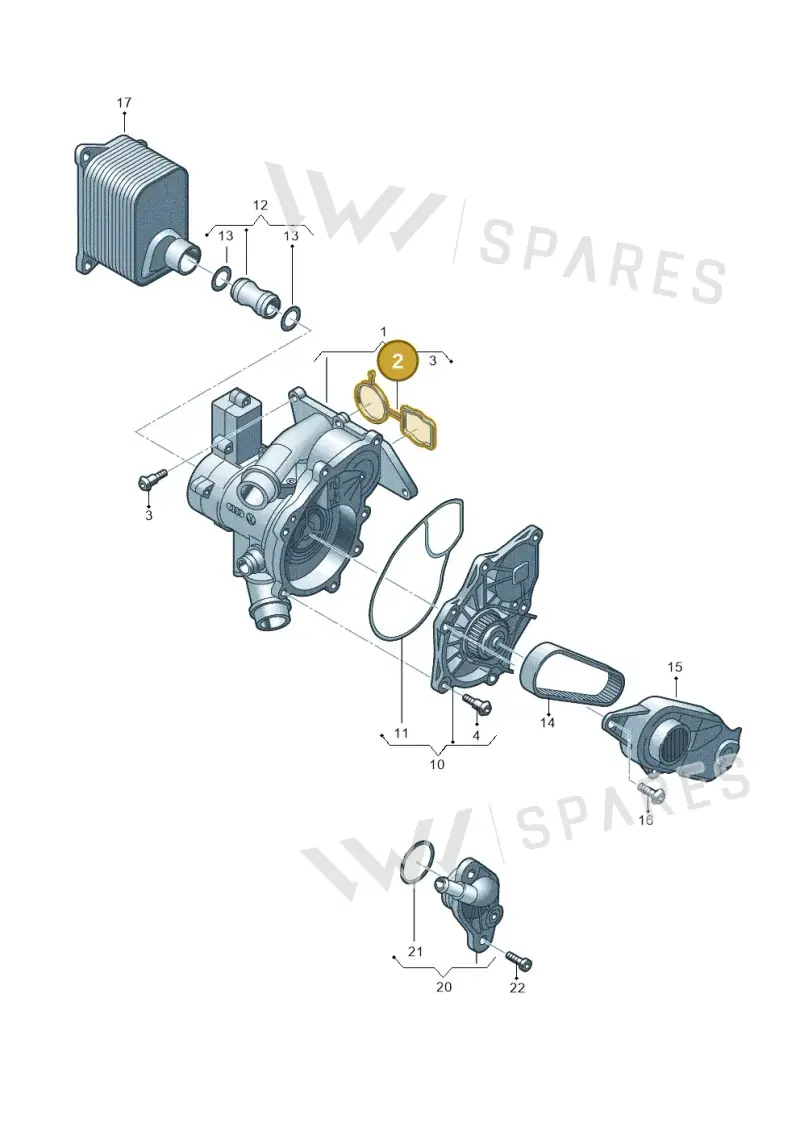 06L121139A — Volkswagen Multivan (2021-) diagram 798121050, position 2