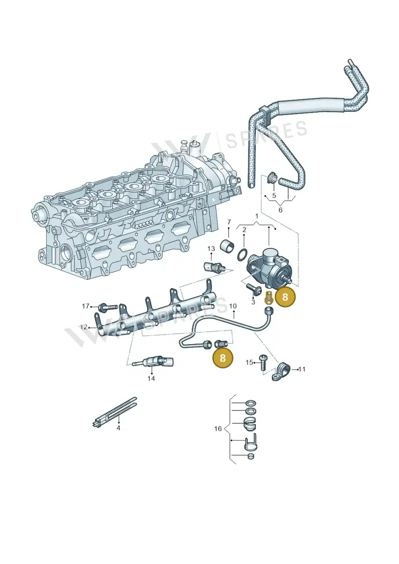06L127065 — Volkswagen Caravelle (2015-2019) diagram 731133450, position 8