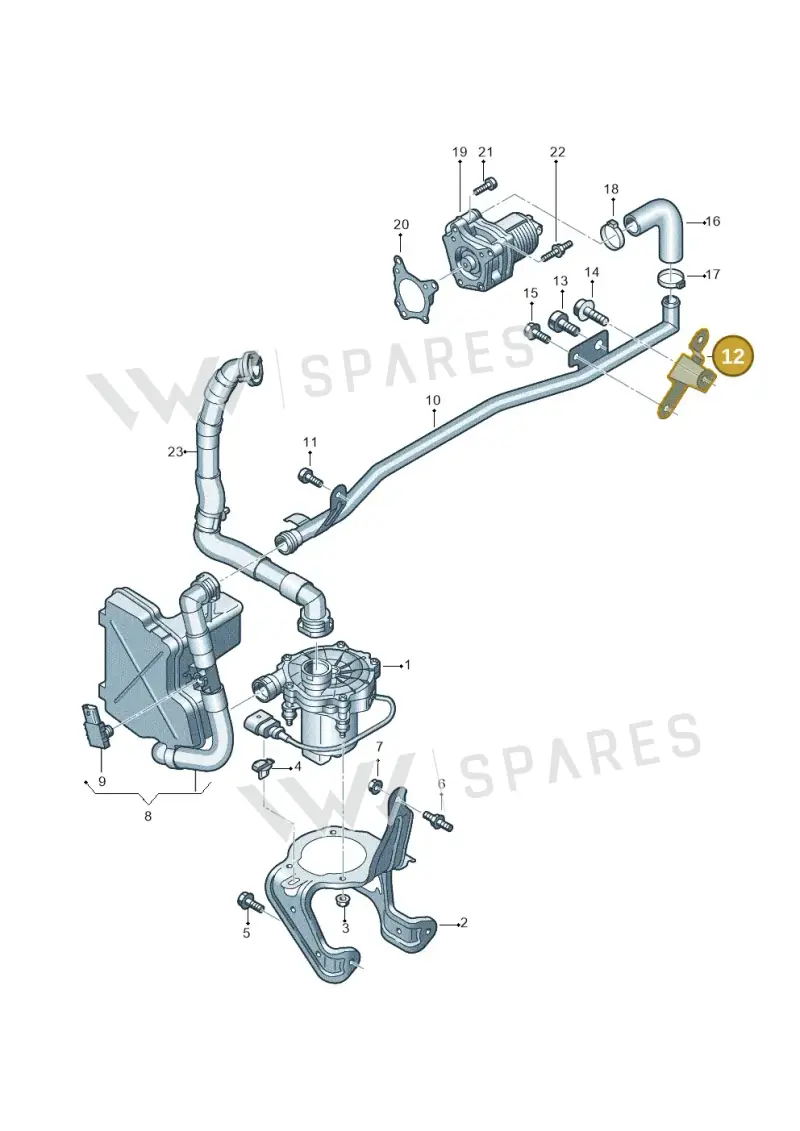 06L131166A — Volkswagen Touareg (2017-2023) diagram 429131700, position 12