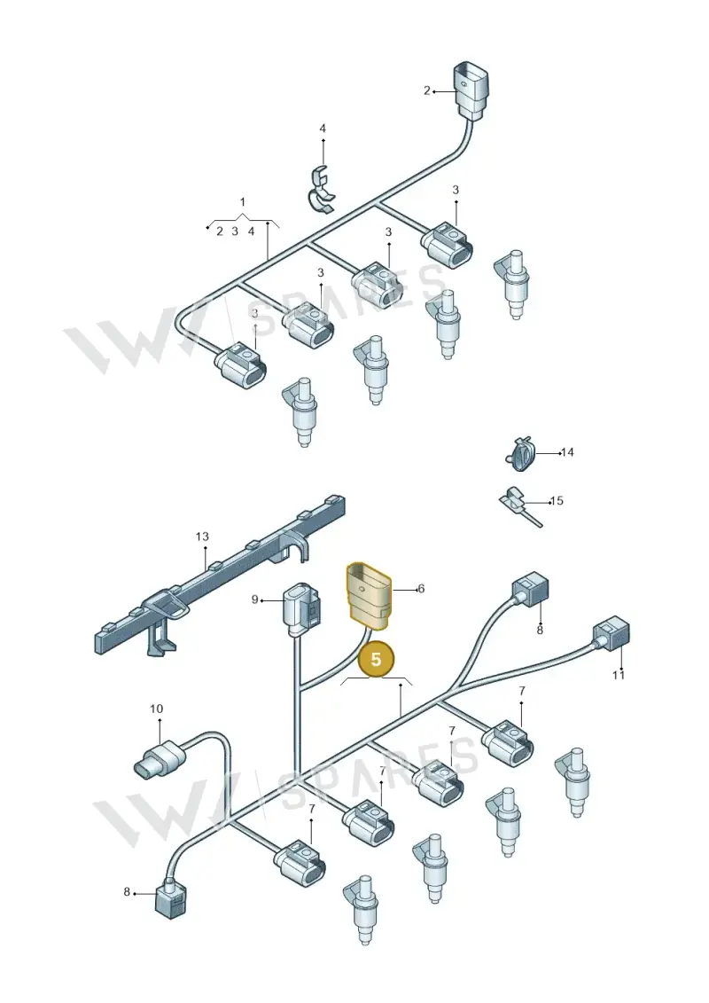 06L971627AA — Volkswagen Teramont (2021-2023) diagram 809971170, position 5