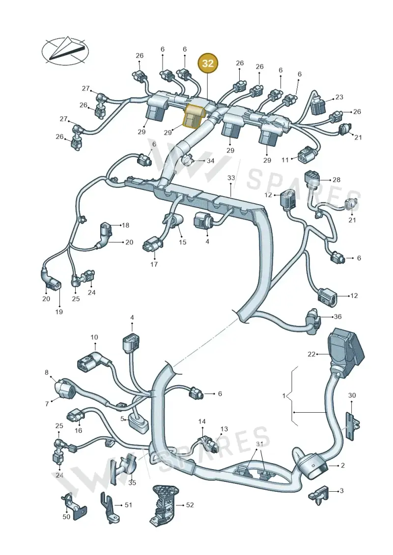06L971824K — Volkswagen T-Roc BlueMotion (2017-2024) diagram 793971110, position 32