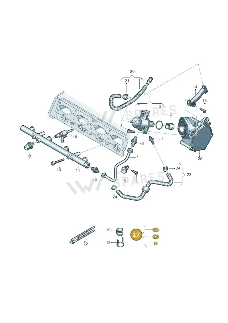 06L998907 — Volkswagen Touareg (2017-2023) diagram 439133100, position 17